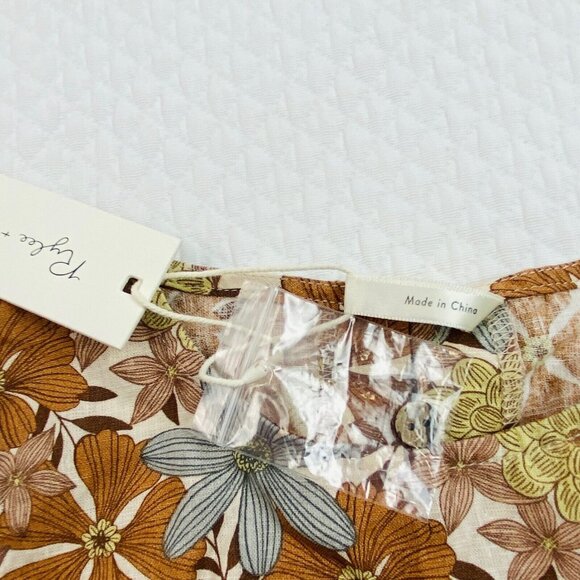 NWT Rylee and Cru Safari Floral Carrie Blouse Top Girls Size 8 - 9 Y Linen - Picture 5 of 7